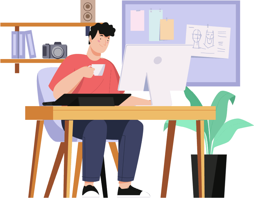 Person using laptop to become a host and list their property on SafaWell platform